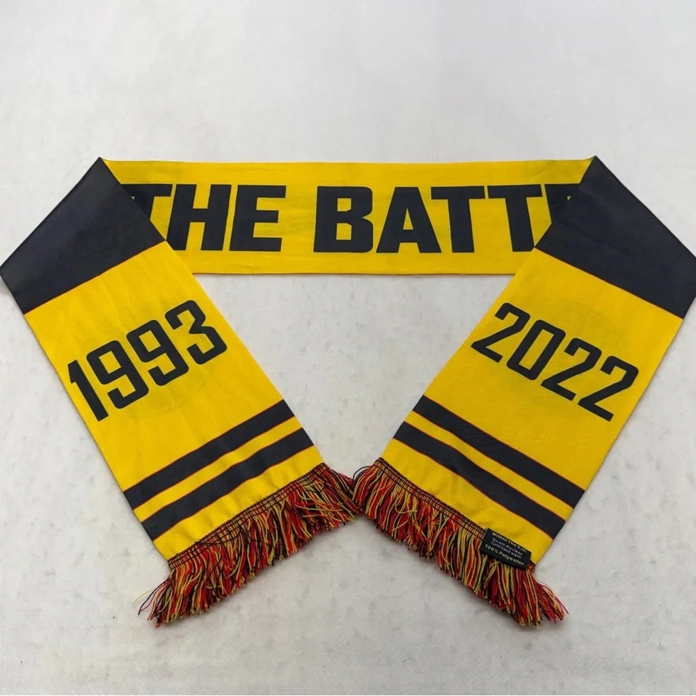 Charleston Battery Yellow Black Scarf Polyester Soccer